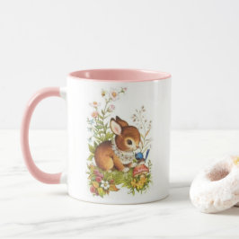 Niedlicher Vintager Frühlingshunger Osterhase in B Tasse