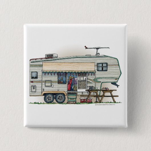 Niedlicher Vintager fünftes Button (Vorderseite)