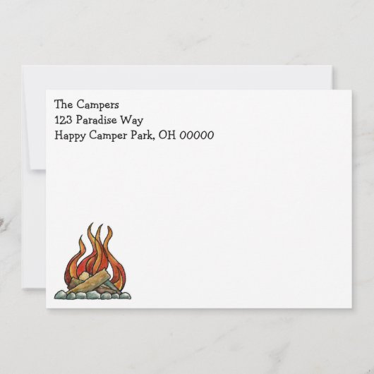 Niedlicher Vintager fünftes Einladung (Rückseite)