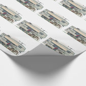 Niedlicher Vintager fünftes Geschenkpapier (Ecke)