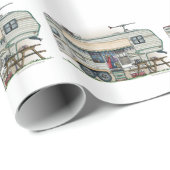 Niedlicher Vintager fünftes Geschenkpapier (Rolleneckpunkt)