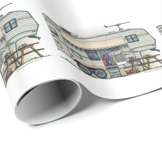 Niedlicher Vintager fünftes Geschenkpapier (Rolleneckpunkt)