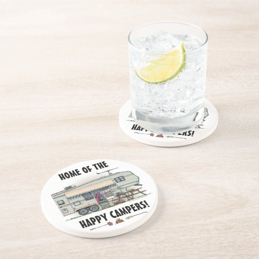 Niedlicher Vintager fünftes Getränkeuntersetzer (Seite)