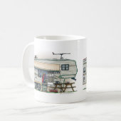 Niedlicher Vintager fünftes Kaffeetasse (Vorderseite Links)