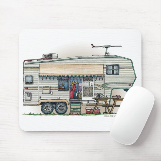 Niedlicher Vintager fünftes Mousepad (Mit Mouse)