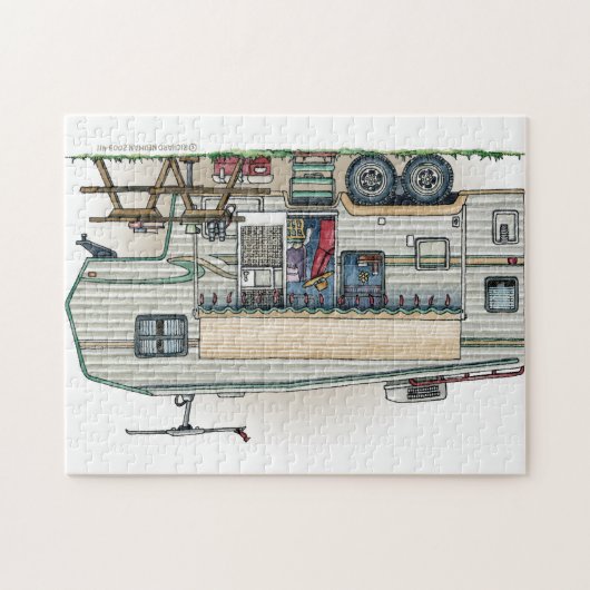 Niedlicher Vintager fünftes Puzzle (Horizontal)