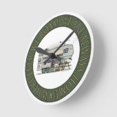 Niedlicher Vintager fünftes Runde Wanduhr (Winkel)