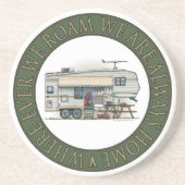 Niedlicher Vintager fünftes Untersetzer (Vorne)