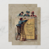 Niedlicher Vintager Glückwunsch Weihnachten Gruß Postkarte (Vorne/Hinten)