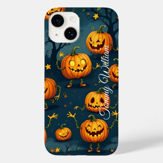 Niedlicher Vintager Halloween-Kürbis Case-Mate iPhone Hülle (Rückseite)