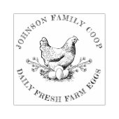 Niedlicher Vintager, handgezeichnet Hennenhähnchen Gummistempel (Prägung)