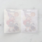 Niedlicher Vintager Happy Halloween Trick oder Tre Karte (Innenseite)