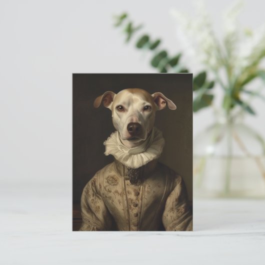 Niedlicher Vintager Hund Postkarte (Stehend Vorderseite)