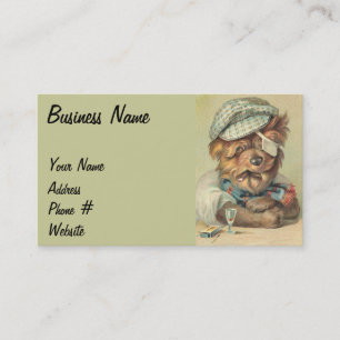Niedlicher Vintager Hund Visitenkarte