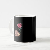 Niedlicher Vintager Igel & Blume Kunst und Kultur Kaffeetasse (Vorderseite Links)