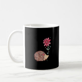 Niedlicher Vintager Igel & Blume Kunst und Kultur Kaffeetasse