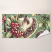 Niedlicher Vintager Igel Muster Badehandtuch (Badehandtuch)