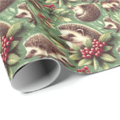 Niedlicher Vintager Igel Muster Geschenkpapier (Rolleneckpunkt)