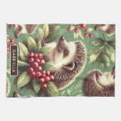 Niedlicher Vintager Igel Muster Geschirrtuch (Horizontal)