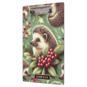 Niedlicher Vintager Igel Muster Klemmbrett (Links)