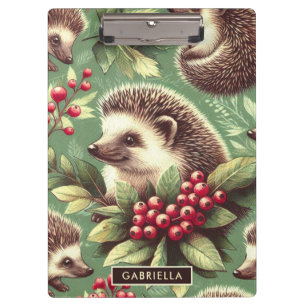Niedlicher Vintager Igel Muster Klemmbrett