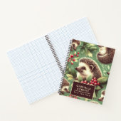 Niedlicher Vintager Igel Muster Notizblock (Innenseite)