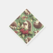 Niedlicher Vintager Igel Muster Serviette (Ecke)
