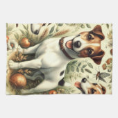 Niedlicher Vintager Jack Russell Terrier Geschirrtuch (Horizontal)