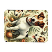 Niedlicher Vintager Jack Russell Terrier Magnet (Horizontal)
