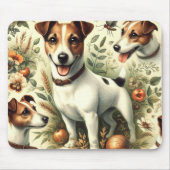 Niedlicher Vintager Jack Russell Terrier Mousepad (Vorne)