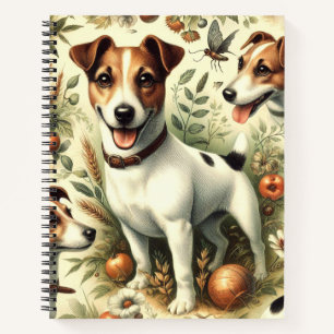 Niedlicher Vintager Jack Russell Terrier Notizblock