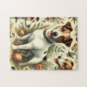 Niedlicher Vintager Jack Russell Terrier Puzzle (Horizontal)