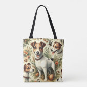 Niedlicher Vintager Jack Russell Terrier Tasche (Rückseite)