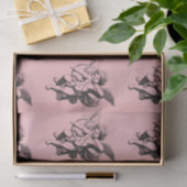 Niedlicher Vintager Kupiden-Engel in Pink Seidenpapier (Geschenk)