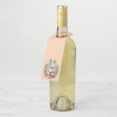 Niedlicher, Vintager Osterhase/Ei/Korb Flaschenanhänger (Angewinkelt)