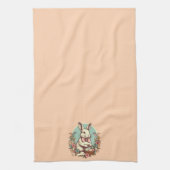 Niedlicher, Vintager Osterhase/Ei/Korb Geschirrtuch (Vertikal)