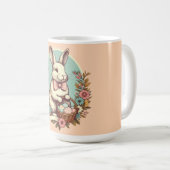 Niedlicher, Vintager Osterhase/Ei/Korb Kaffeetasse (VorderseiteRechts)