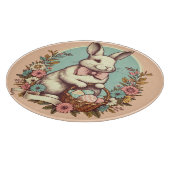 Niedlicher, Vintager Osterhase/Ei/Korb Schneidebrett (Ecke)