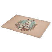 Niedlicher, Vintager Osterhase/Ei/Korb Schneidebrett (Ecke)