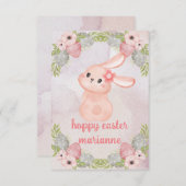 niedlicher Vintager Osterhase - Happy Oster Mitteilungskarte (Vorne/Hinten)