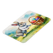 Niedlicher Vintager Osterhase Magnet (Linke Seite)