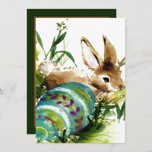 Niedlicher Vintager Osterhof Feiertagskarte (Vorne/Hinten)