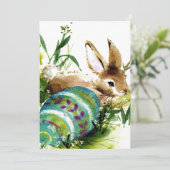 Niedlicher Vintager Osterhof Feiertagskarte (Stehend Vorderseite)