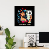 Niedlicher Vintager Poker Poster (Heimbüro)