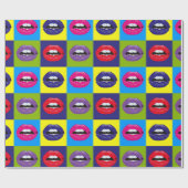 Niedlicher Vintager Pop Kunst, Dichtung und Musik Geschenkpapier (Flach)