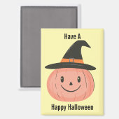 Niedlicher Vintager Pumpkin Hexenmagnet Magnet (Vorderseite/Rückseite)