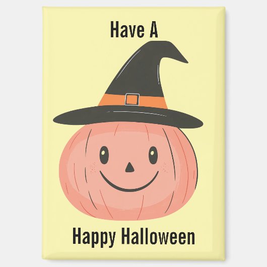 Niedlicher Vintager Pumpkin Hexenmagnet Magnet (Vorderseite)