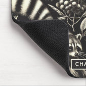 Niedlicher Vintager Racoon Nahtlos Mousepad (Ecke)