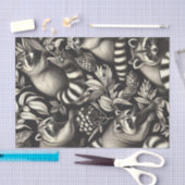 Niedlicher Vintager Racoon Nahtlos Seidenpapier (Handwerk)