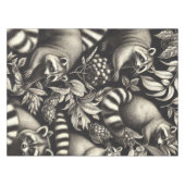Niedlicher Vintager Racoon Nahtlos Tischdecke (Vorderseite (Horizontal))